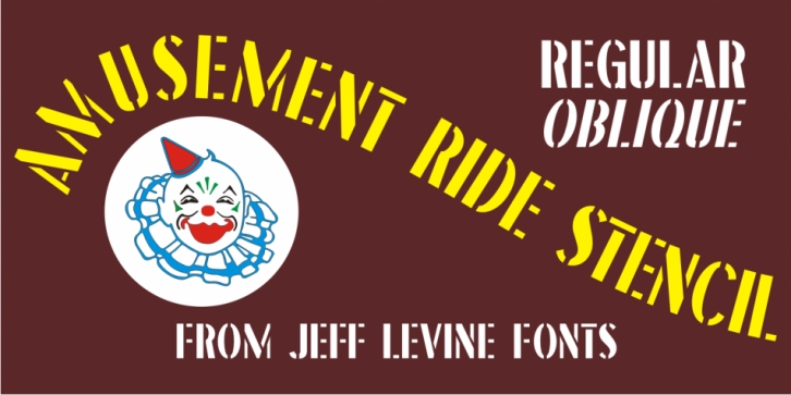 Amusement Ride Stencil JNL Font Download