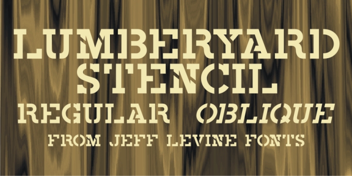 Lumberyard Stencil JNL Font Download