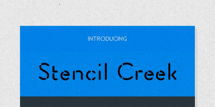 Stencil Creek Font Download