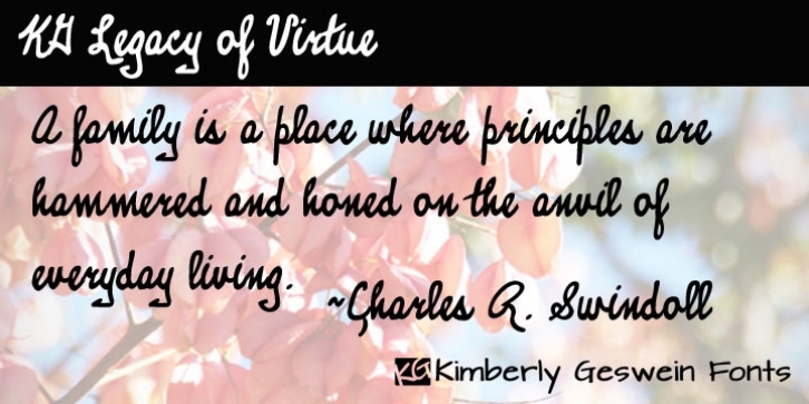 KG Legacy of Virtue Font Download