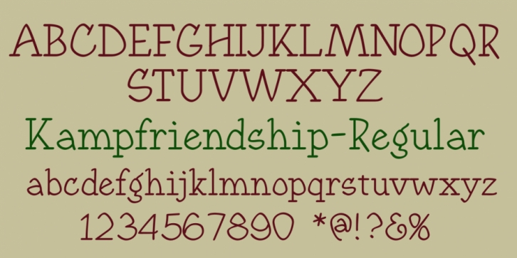 KampFriendship Font Download