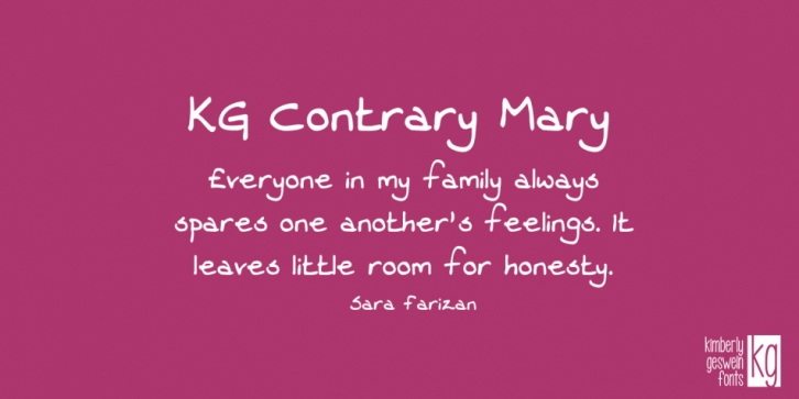 KG Contrary Mary Font Download