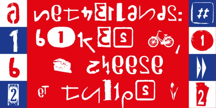 Netherlands Dirty Numbers Font Download