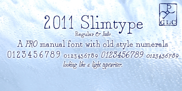 2011 Slimtype Font Download