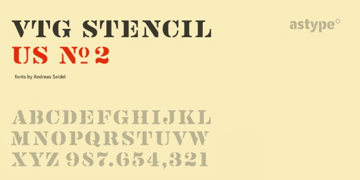 Vtg Stencil US No.2 Font Download