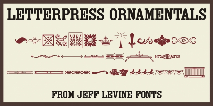 Letterpress Ornamentals JNL Font Download