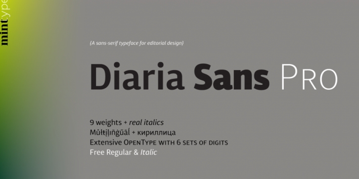 Diaria Sans Pro Font Download