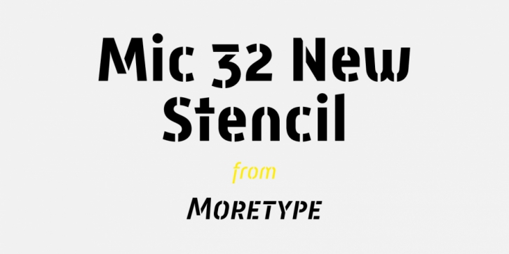 Mic 32 New Stencil Font Download