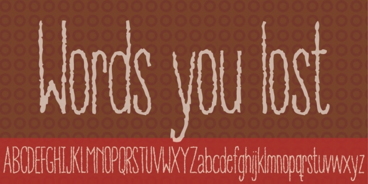 Words you lost Font Download