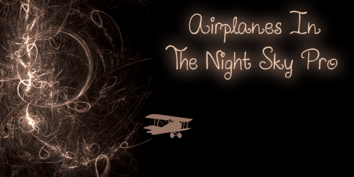 Airplanes In The Night Sky Pro Font Download