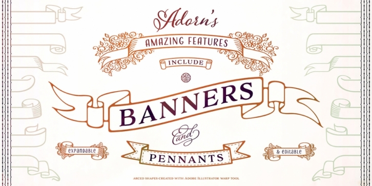 Adorn Banners Smooth Font Download