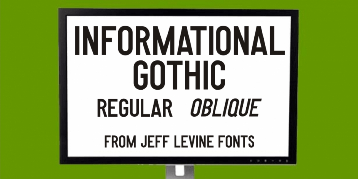 Informational Gothic JNL Font Download