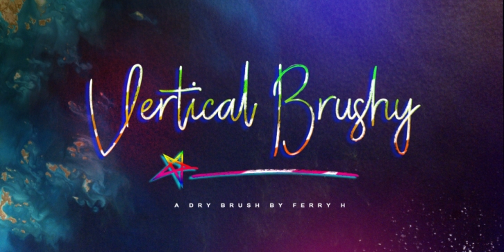 Vertical Brushy Font Download