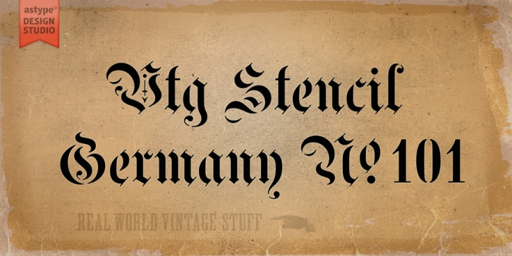 Vtg Stencil Germany No.101 Font Download