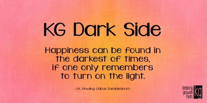 KG Dark Side Font Download