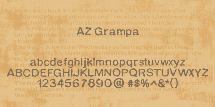 AZ Grampa Font Download