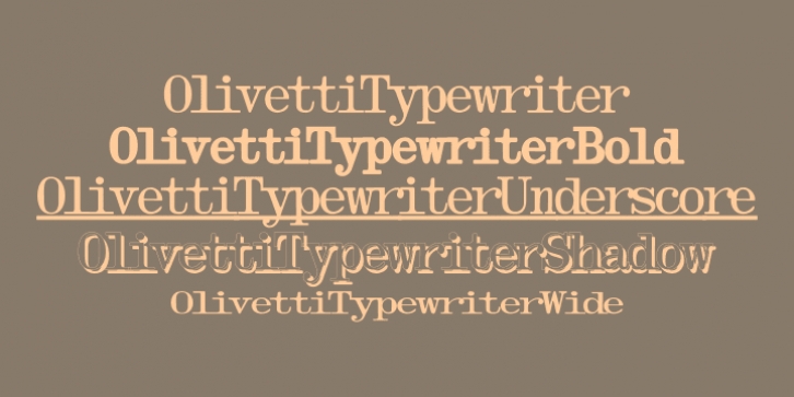 Olivetti Typewriter Font Download