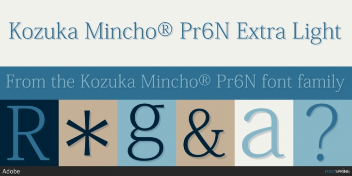 Kozuka Mincho Pr6N Font Download