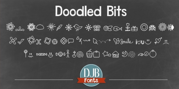 DJB Doodled Bits Font Download