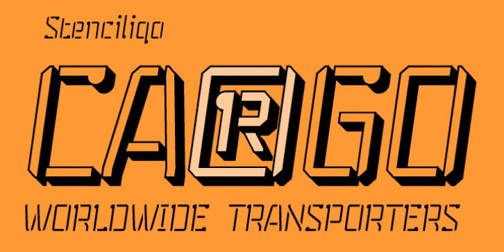 Stenciliqo 4F Font Download