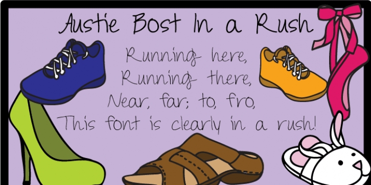 Austie Bost In a Rush Font Download