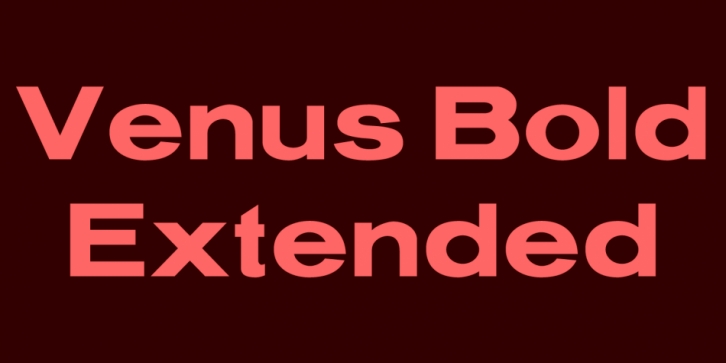 Venus Bold Extended Font Download