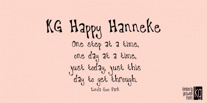 KG Happy Hanneke Font Download