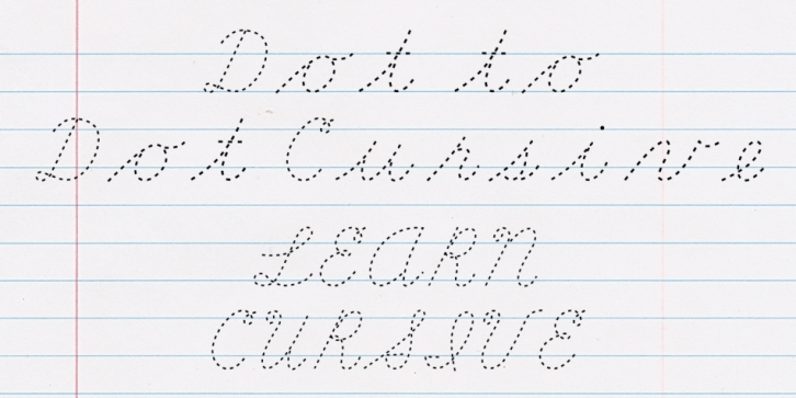 Dot to Dot Cursive Font Download