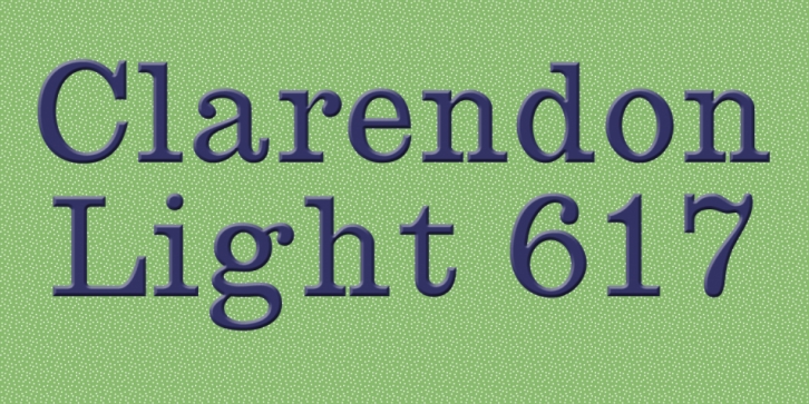 Clarendon 617 Font Download