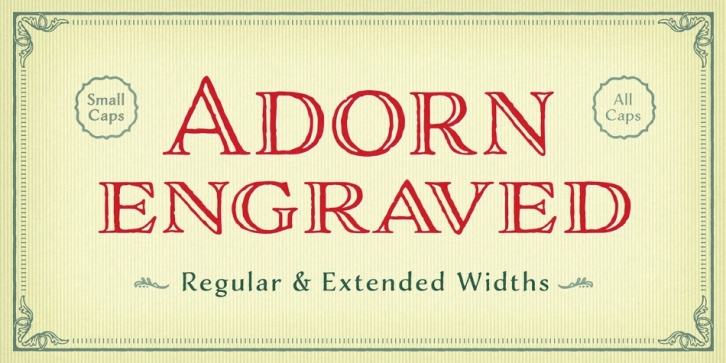 Adorn Engraved Expanded Font Download