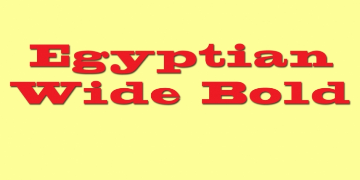 Egyptian Wide Font Download