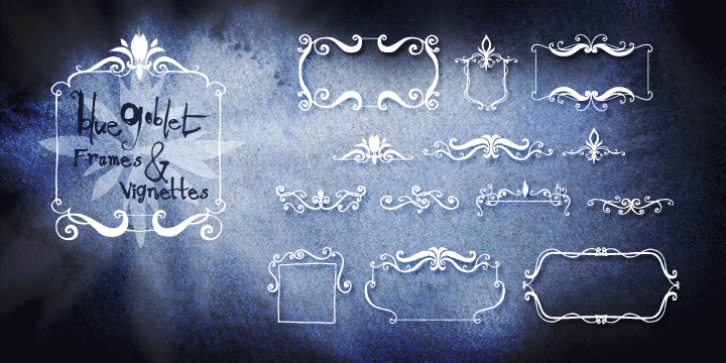 Blue Goblet Frames and Vignettes Font Download