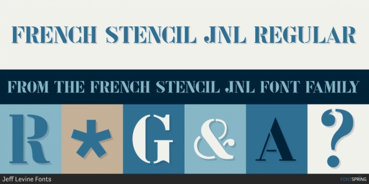 French Stencil JNL Font Download