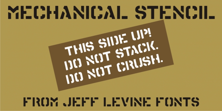 Mechanical Stencil JNL Font Download