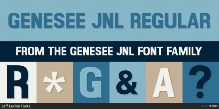 Genesee JNL Font Download