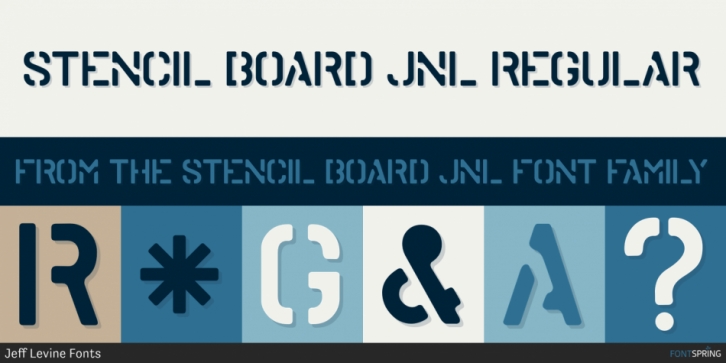 Stencil Board JNL Font Download