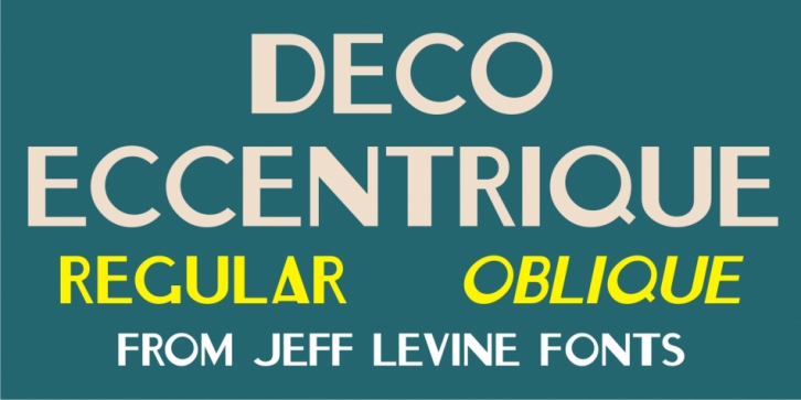 Deco Eccentrique JNL Font Download