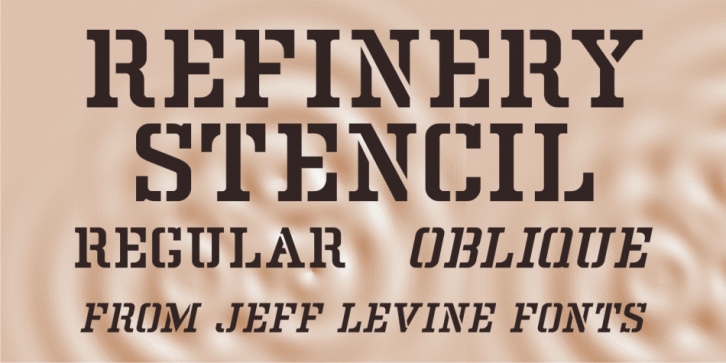 Refinery Stencil JNL Font Download