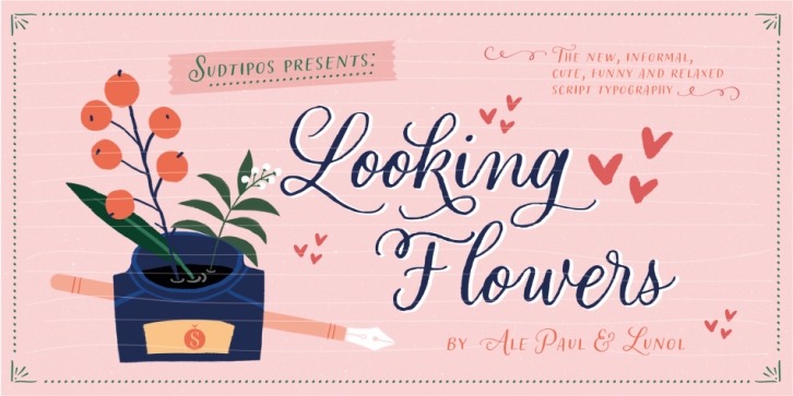 Looking Flowers Font Download