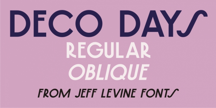Deco Days JNL Font Download