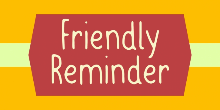 Friendly Reminder Font Download