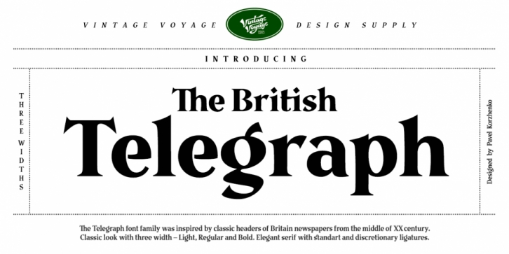 The British Telegraph Font Download