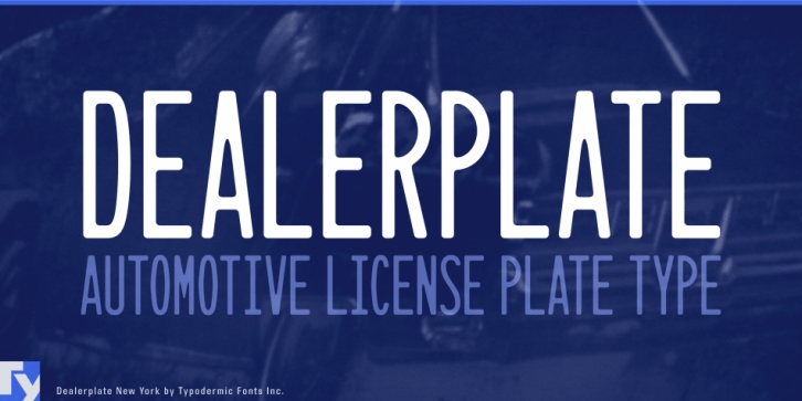 Dealerplate Font Download