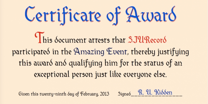 SJURecord Font Download