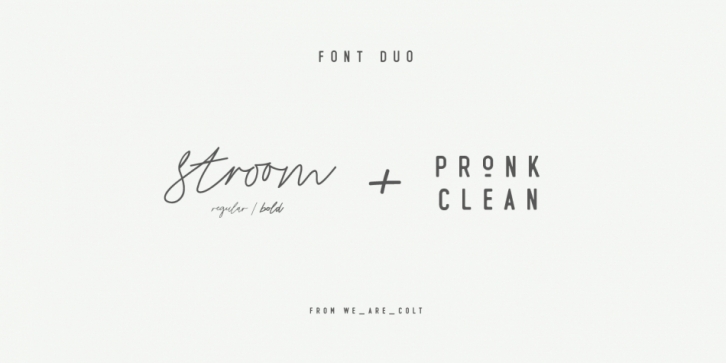 Stroom and Pronk Font Duo Font Download