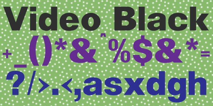 Video Black Font Download