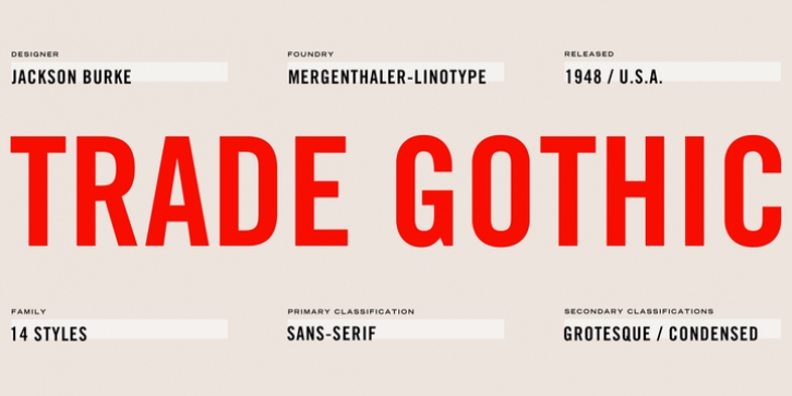 Trade Gothic Font Download