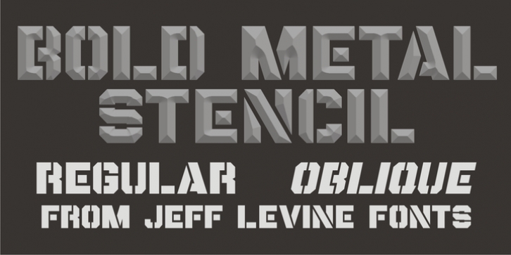 Bold Metal Stencil JNL Font Download