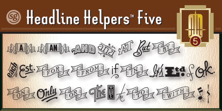 Headline Helpers Five SG Font Download