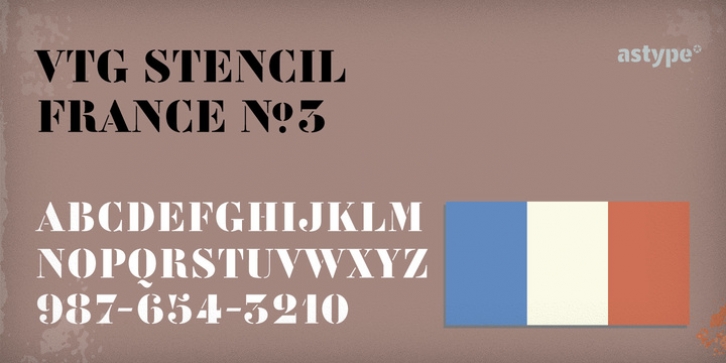 Vtg Stencil France No3 Font Download